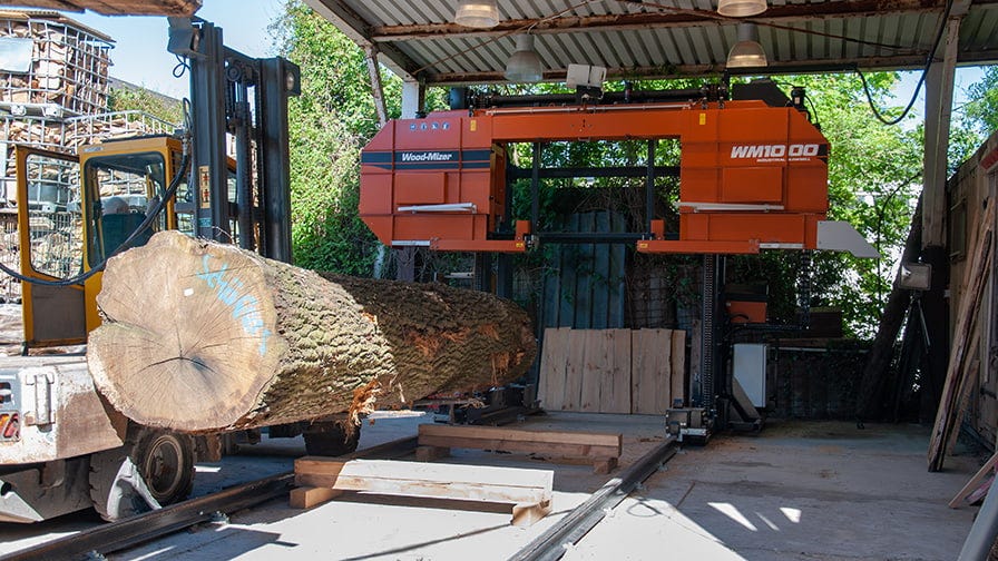 The WM1000 can cut massive logs